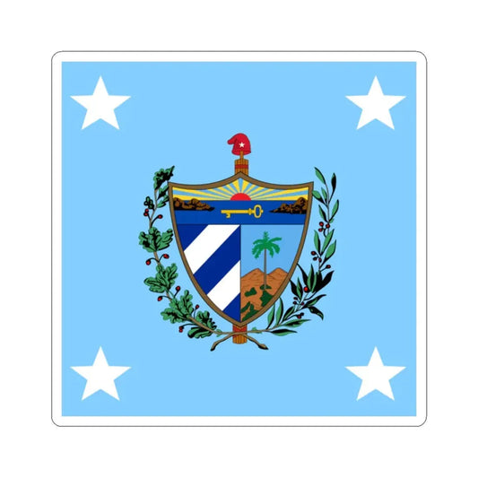 Standard of the President of Cuba 1909-1929 Afloat (Cuba) STICKER Vinyl Kiss-Cut Decal 2 Inch White - The Sticker Space