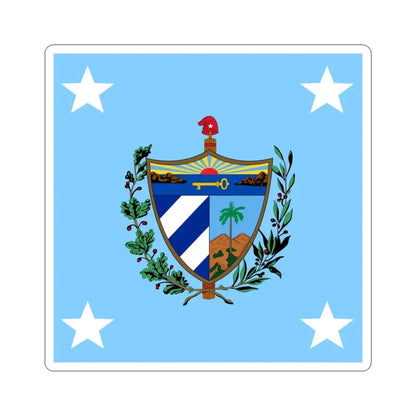 Standard of the President of Cuba 1909-1929 Afloat (Cuba) STICKER Vinyl Kiss-Cut Decal 4 Inch White - The Sticker Space