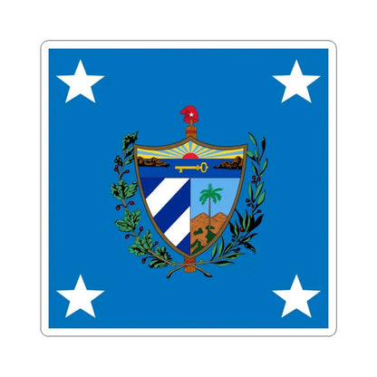 Standard of the President of Cuba 1909-1929 (Cuba) STICKER Vinyl Kiss-Cut Decal 4 Inch White - The Sticker Space