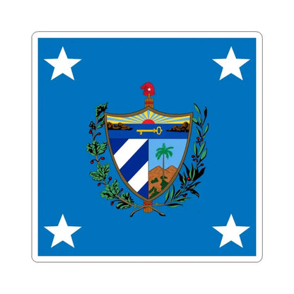 Standard of the President of Cuba 1909-1929 (Cuba) STICKER Vinyl Kiss-Cut Decal 6 Inch White - The Sticker Space