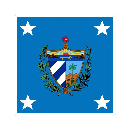 Standard of the President of Cuba (1909-1929) STICKER Vinyl Die-Cut Decal 6 Inch - The Sticker Space