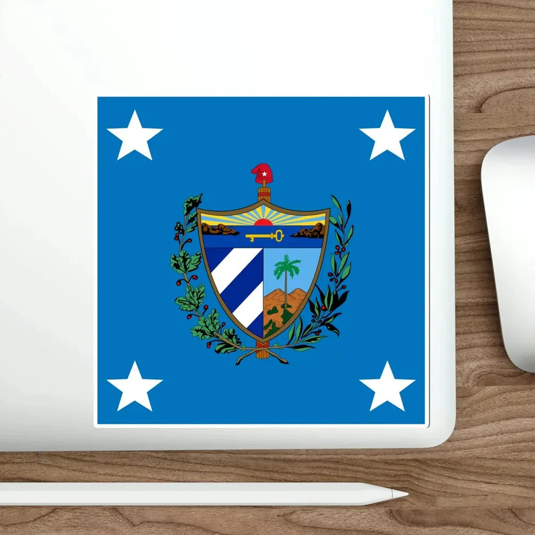 Standard of the President of Cuba (1909-1929) STICKER Vinyl Die-Cut Decal - The Sticker Space