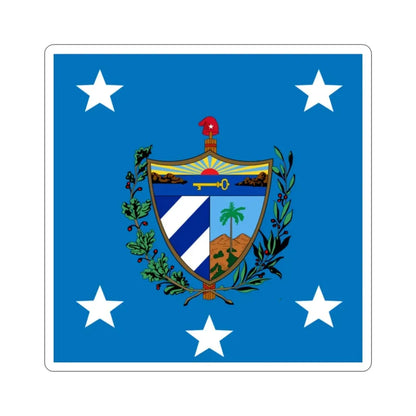 Standard of the President of Cuba (1929-1959) STICKER Vinyl Die-Cut Decal 2 Inch - The Sticker Space