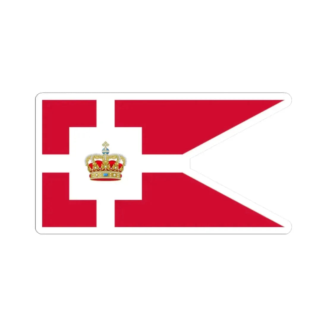 Standard of the Royal House of Denmark (Denmark) STICKER Vinyl Kiss-Cut Decal 2 Inch White - The Sticker Space