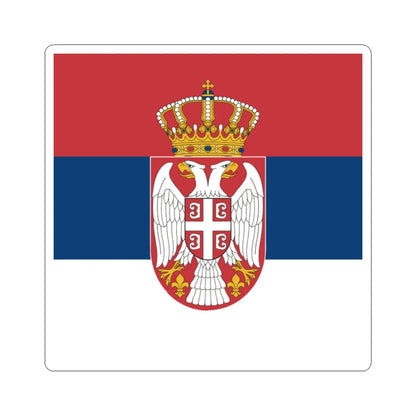 Standard of the Serbian Armed Forces front (Serbia) STICKER Vinyl Kiss-Cut Decal 2 Inch White - The Sticker Space