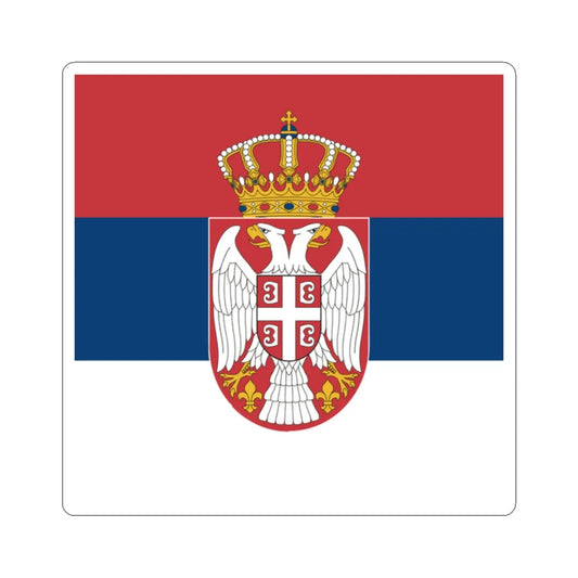 Standard of the Serbian Armed Forces front (Serbia) STICKER Vinyl Kiss-Cut Decal 2 Inch White - The Sticker Space