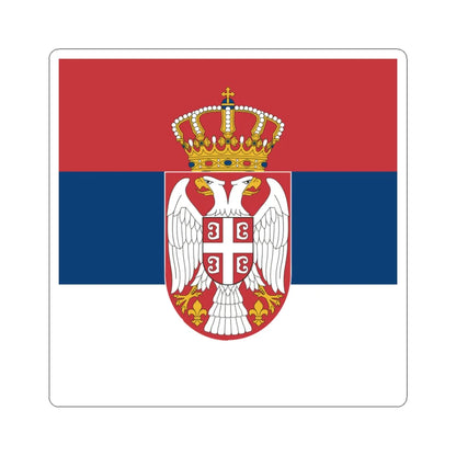 Standard of the Serbian Armed Forces front (Serbia) STICKER Vinyl Kiss-Cut Decal 3 Inch White - The Sticker Space