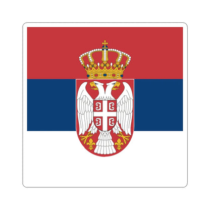 Standard of the Serbian Armed Forces front (Serbia) STICKER Vinyl Kiss-Cut Decal 4 Inch White - The Sticker Space