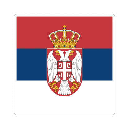 Standard of the Serbian Armed Forces front (Serbia) STICKER Vinyl Kiss-Cut Decal 6 Inch White - The Sticker Space