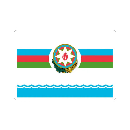 Standard of the Supreme Commander of the Armed Forces of Azerbaijan (Azerbaijan) STICKER Vinyl Kiss-Cut Decal 3 Inch White - The Sticker Space