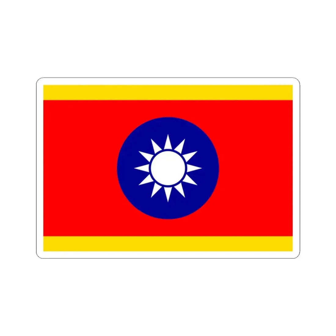 Standard of the Vice President of the Republic of China (China) STICKER Vinyl Kiss-Cut Decal 3 Inch White - The Sticker Space
