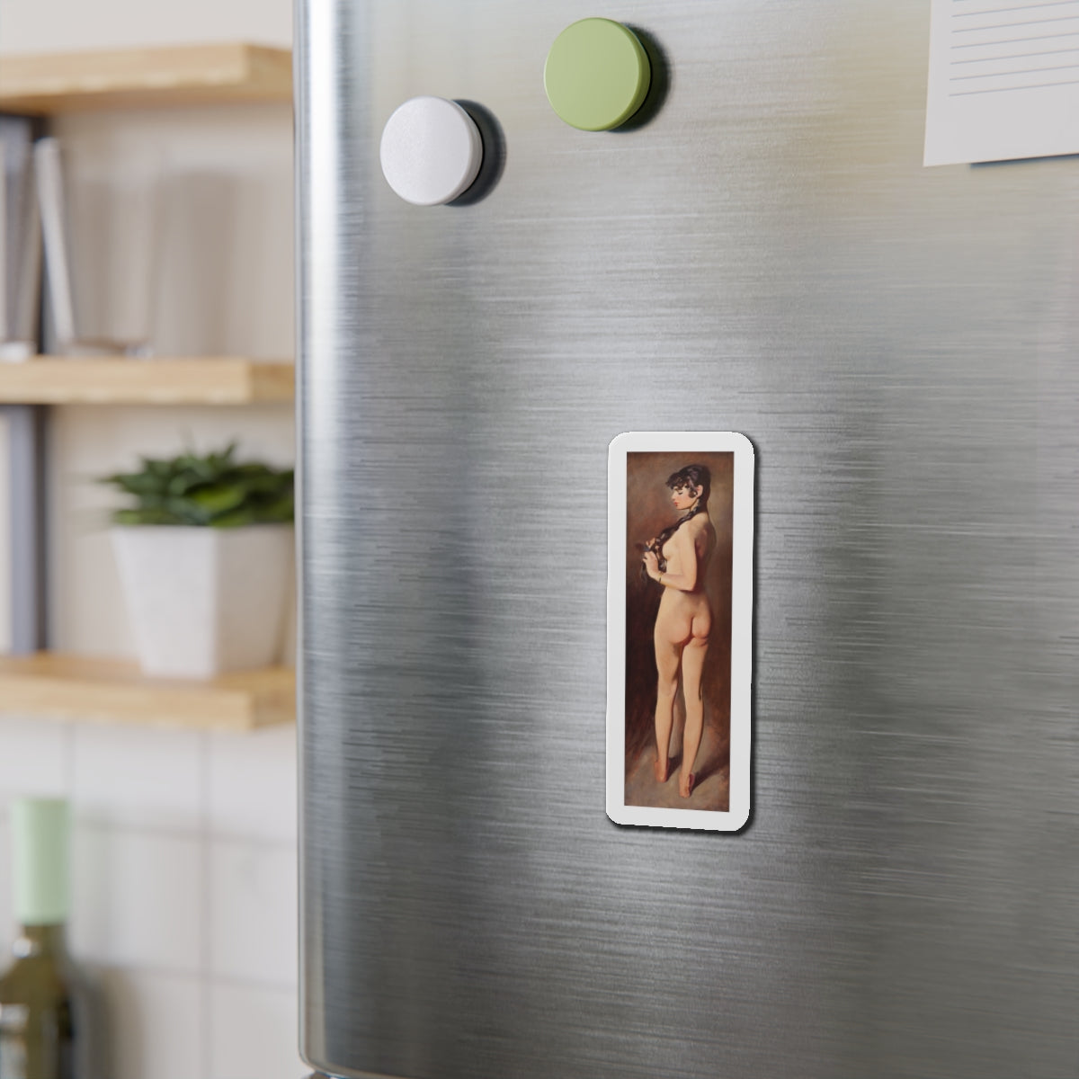 Standing Nude (Magazine Illustration) Refrigerator Magnet-The Sticker Space