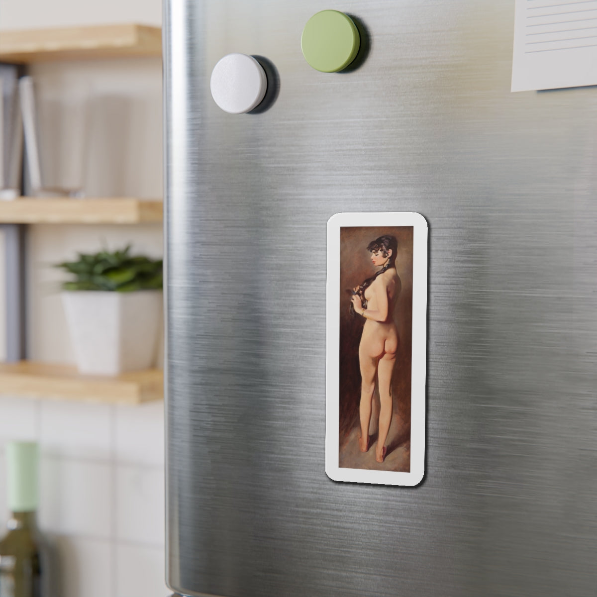 Standing Nude (Magazine Illustration) Refrigerator Magnet-The Sticker Space