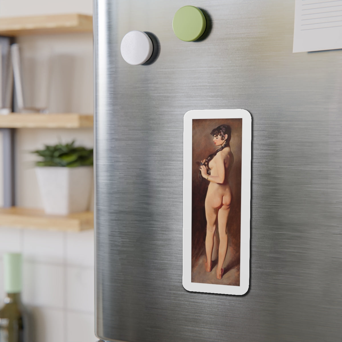 Standing Nude (Magazine Illustration) Refrigerator Magnet-The Sticker Space