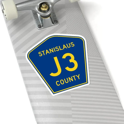 Stanislaus County J3 (California) (Road Sign) STICKER Vinyl Kiss-Cut Decal - The Sticker Space