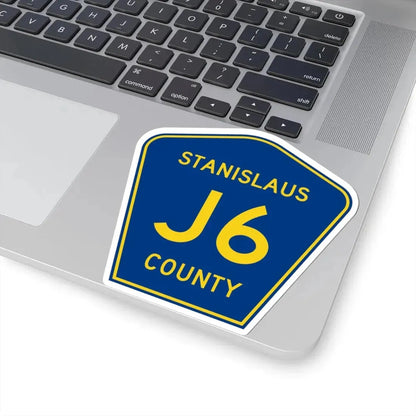Stanislaus County J6 (California) (Road Sign) STICKER Vinyl Kiss-Cut Decal - The Sticker Space