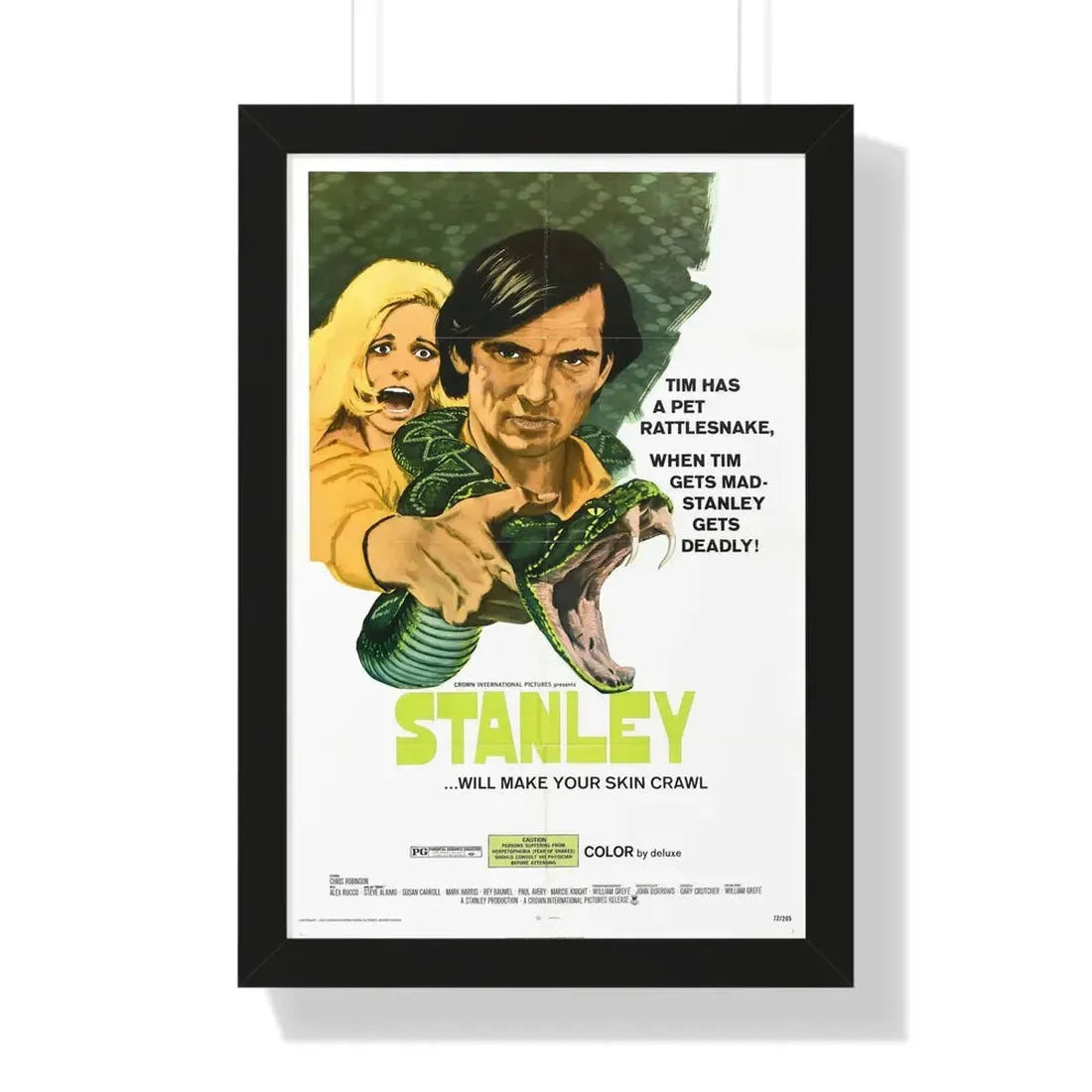 STANLEY 1972 - Framed Movie Poster 16″ x 24″ Black - The Sticker Space