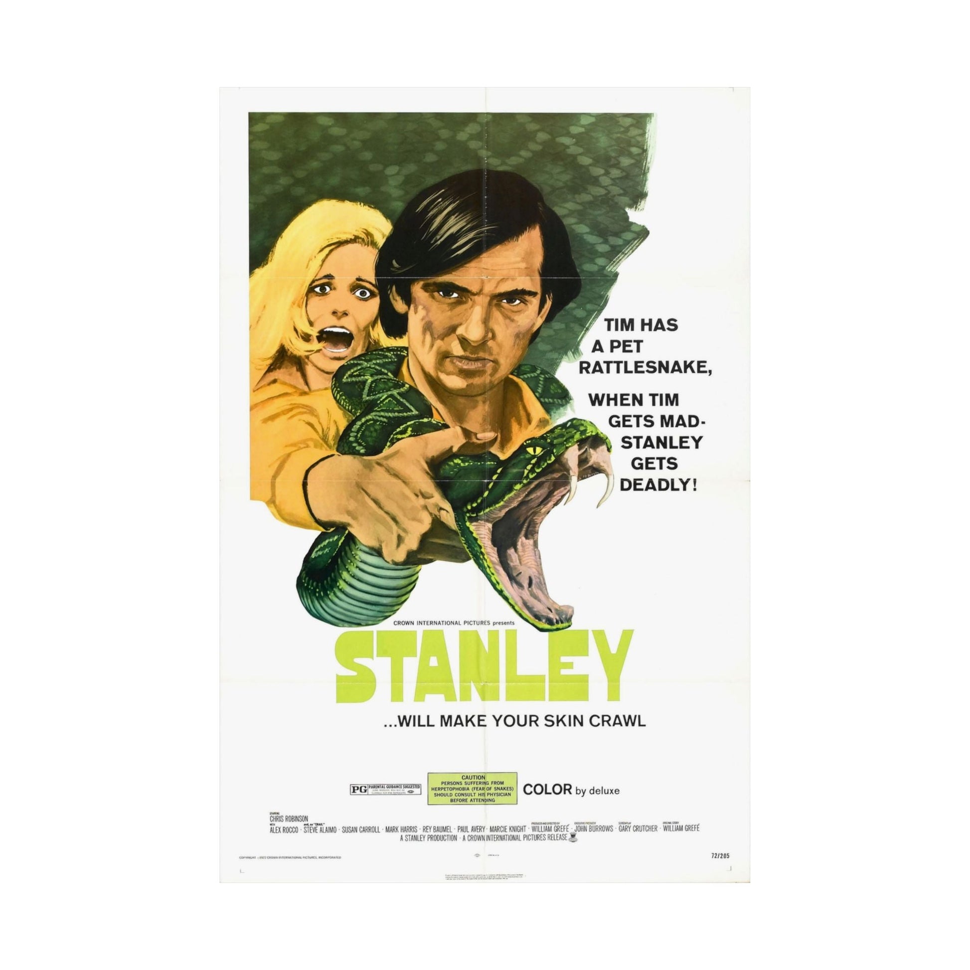 STANLEY 1972 - Paper Movie Poster-The Sticker Space