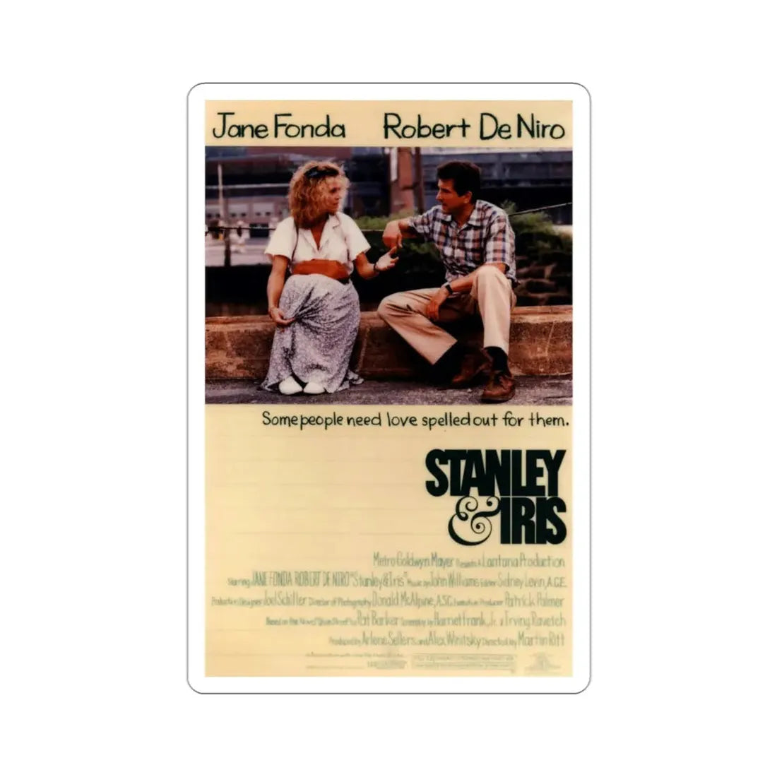 Stanley & Iris 1990 Movie Poster STICKER Vinyl Die-Cut Decal 3 Inch - The Sticker Space