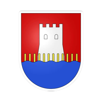 Stansstad-coat of arms (Switzerland) (Coat of Arms) STICKER Vinyl Kiss-Cut Decal 3 Inch White - The Sticker Space