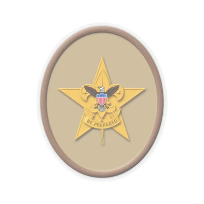 Star (Boy Scout Merit Badge) STICKER Vinyl Kiss-Cut Decal 3 Inch Transparent - The Sticker Space