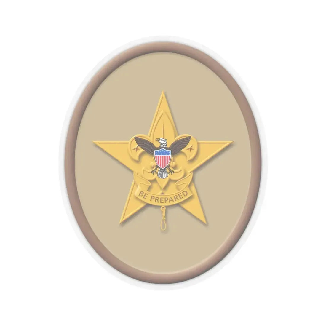 Star (Boy Scout Merit Badge) STICKER Vinyl Kiss-Cut Decal 4 Inch Transparent - The Sticker Space