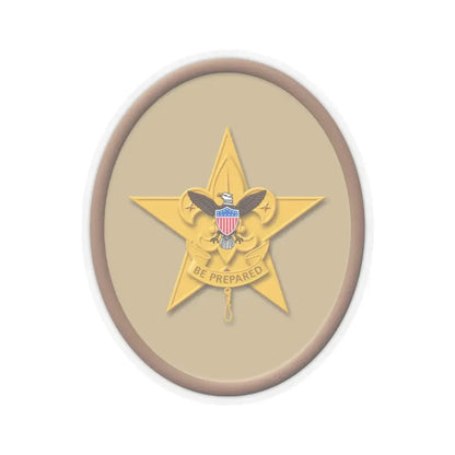 Star (Boy Scout Merit Badge) STICKER Vinyl Kiss-Cut Decal 4 Inch Transparent - The Sticker Space