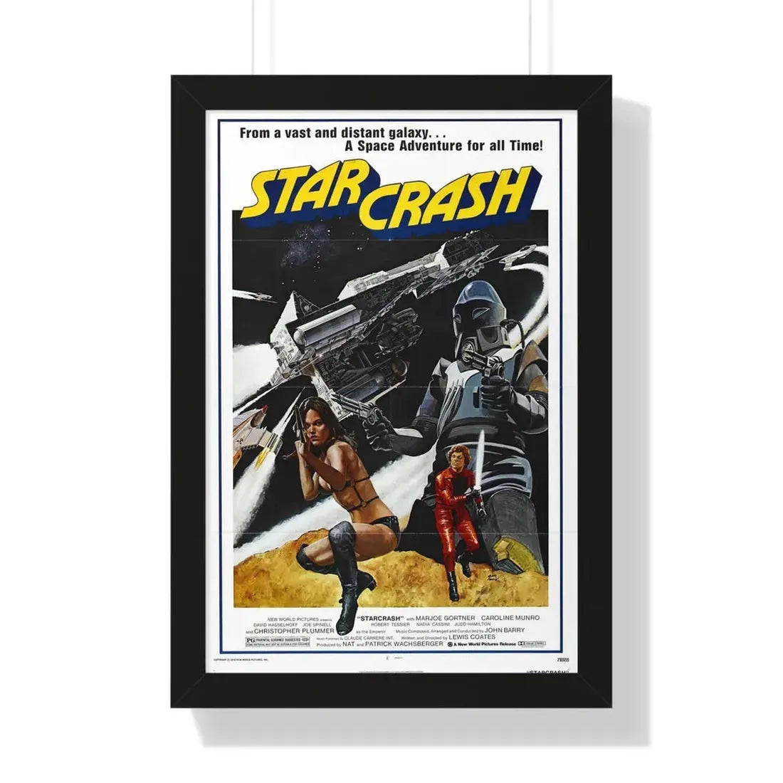 STAR CRASH (2) 1978 - Framed Movie Poster 16″ x 24″ Black - The Sticker Space