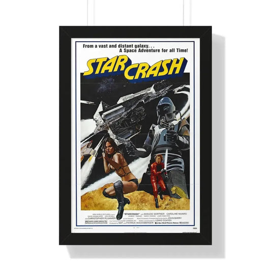 STAR CRASH (2) 1978 - Framed Movie Poster 16″ x 24″ Black - The Sticker Space