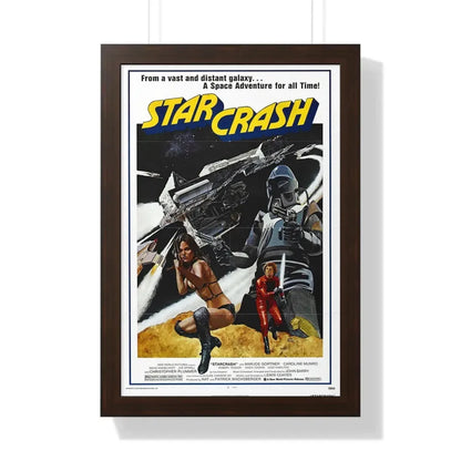 STAR CRASH (2) 1978 - Framed Movie Poster 16″ x 24″ Walnut - The Sticker Space