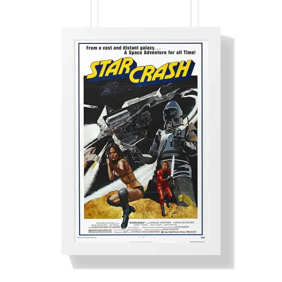 STAR CRASH (2) 1978 - Framed Movie Poster 16″ x 24″ White - The Sticker Space