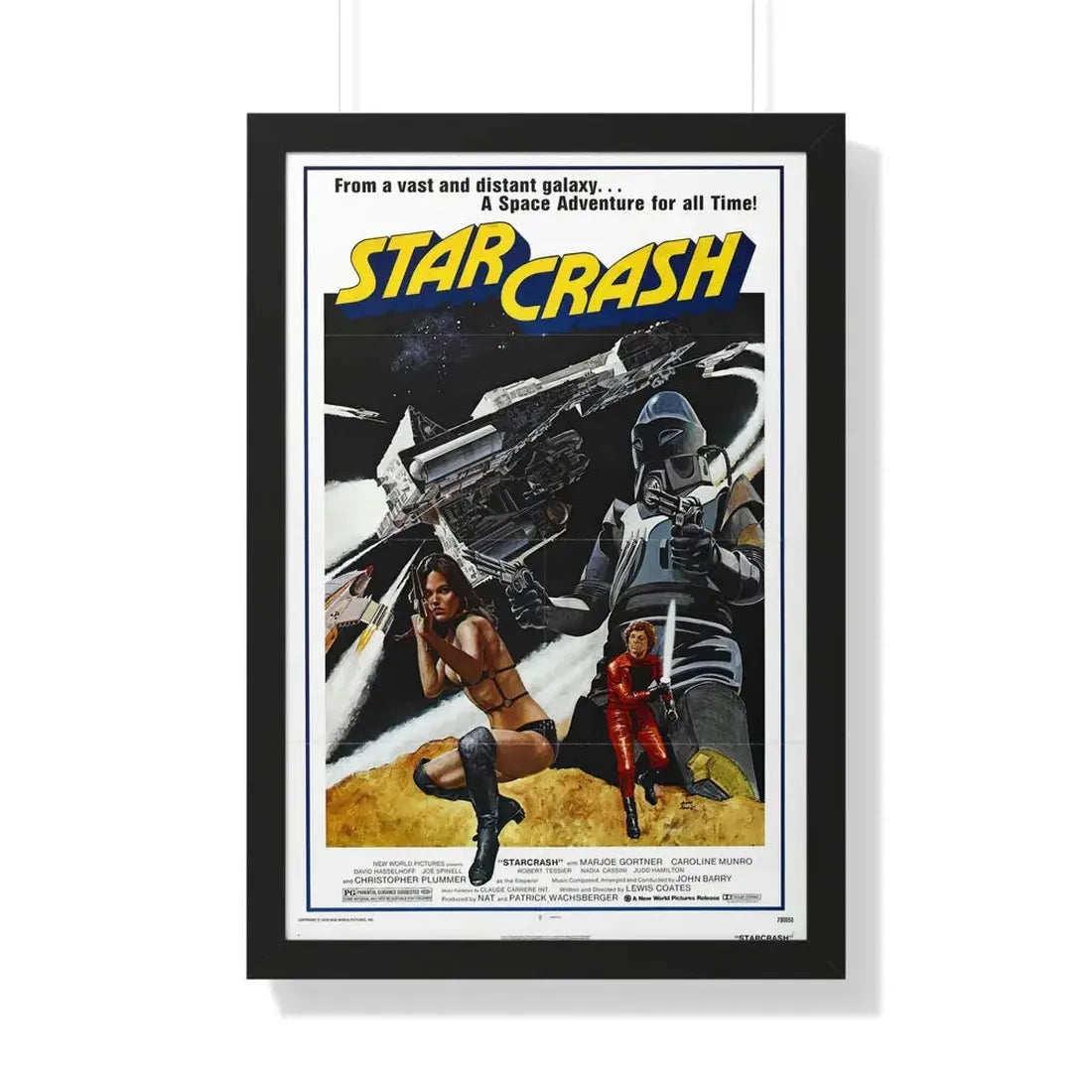 STAR CRASH (2) 1978 - Framed Movie Poster 20" x 30" Black - The Sticker Space