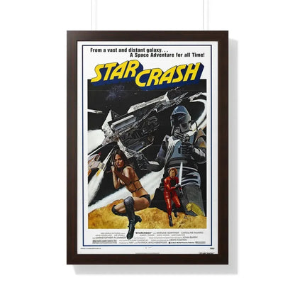 STAR CRASH (2) 1978 - Framed Movie Poster 20" x 30" Walnut - The Sticker Space