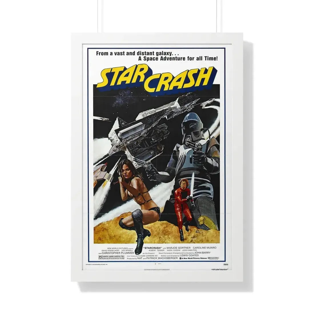 STAR CRASH (2) 1978 - Framed Movie Poster 20" x 30" White - The Sticker Space