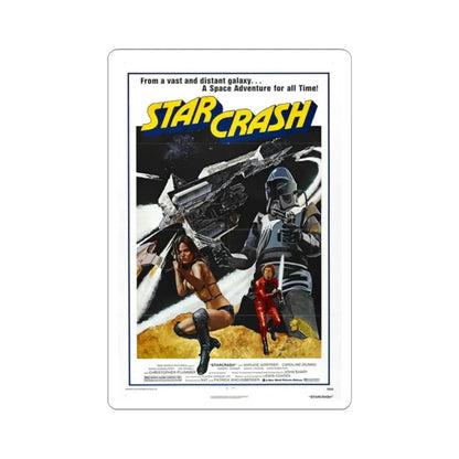 STAR CRASH (2) 1978 Movie Poster - STICKER Vinyl Kiss-Cut Decal 2 Inch White - The Sticker Space