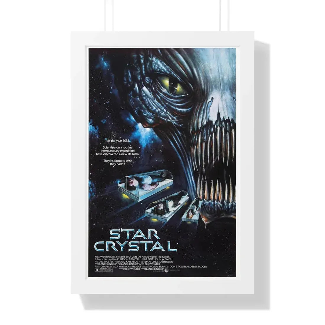 STAR CRYSTAL 1986 - Framed Movie Poster 16″ x 24″ White - The Sticker Space