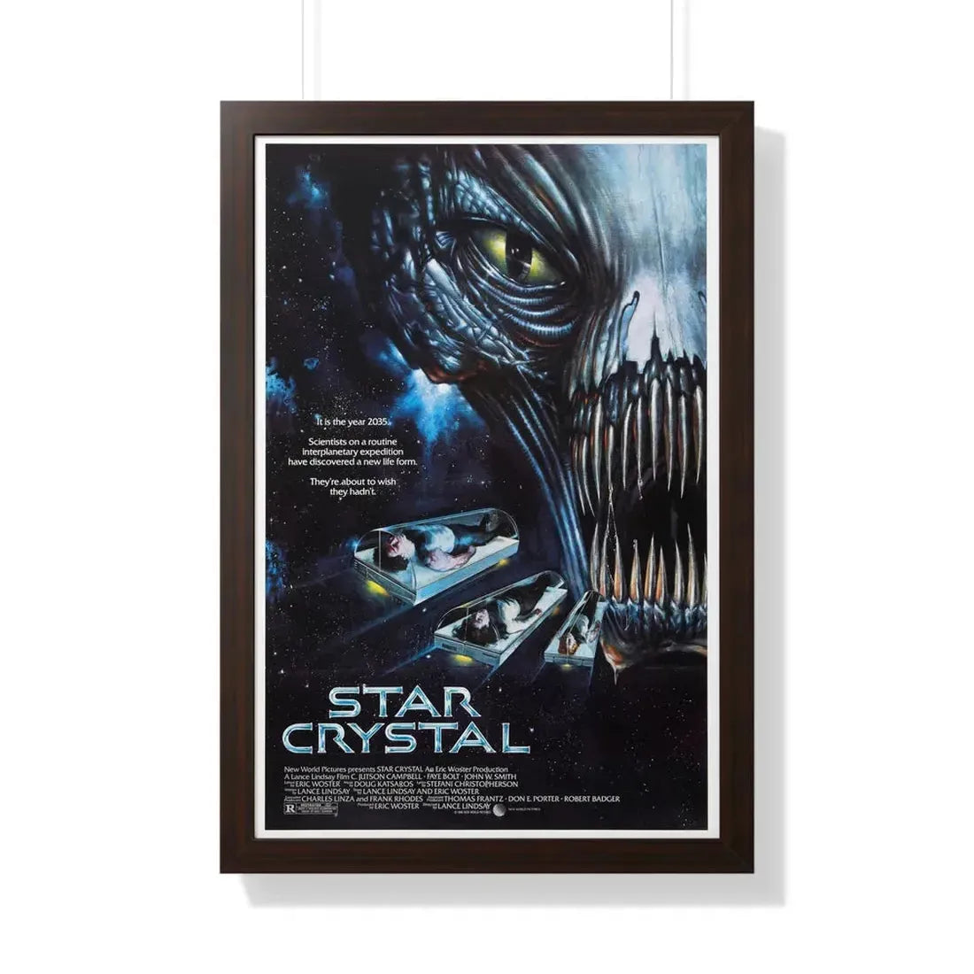 STAR CRYSTAL 1986 - Framed Movie Poster 20" x 30" Walnut - The Sticker Space