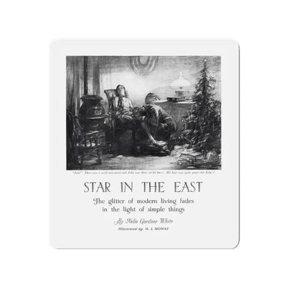 Star In The East (1), McCall's magazine, December 1929 (Magazine Illustration) Refrigerator Magnet 3 Inch Die-Cut - The Sticker Space