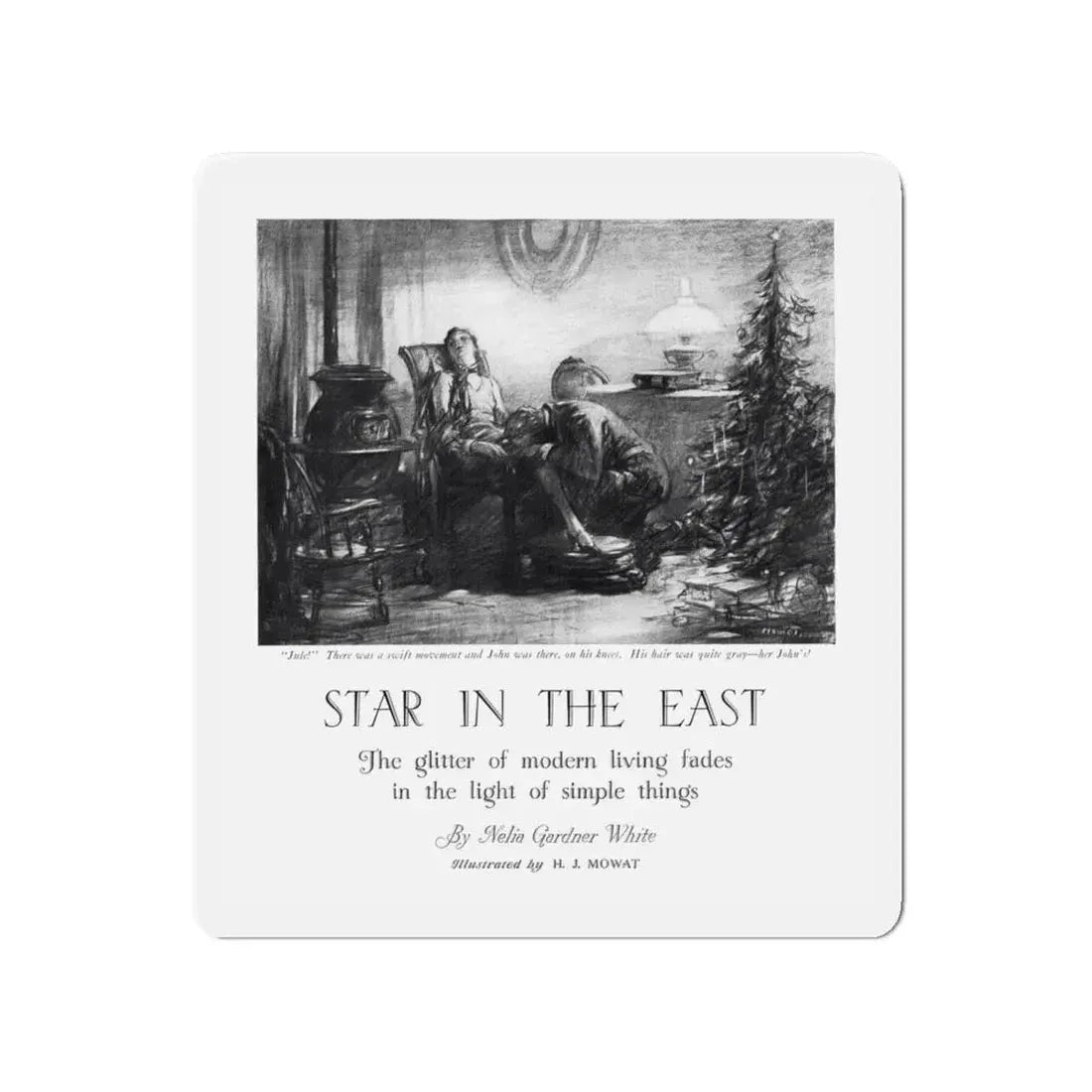 Star In The East (1), McCall's magazine, December 1929 (Magazine Illustration) Refrigerator Magnet 4 Inch Die-Cut - The Sticker Space