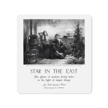 Star In The East (1), McCall's magazine, December 1929 (Magazine Illustration) Refrigerator Magnet-2 Inch-The Sticker Space