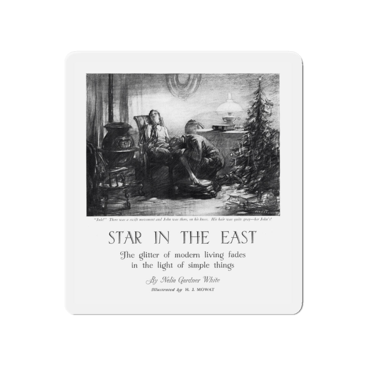 Star In The East (1), McCall's magazine, December 1929 (Magazine Illustration) Refrigerator Magnet-4 Inch-The Sticker Space