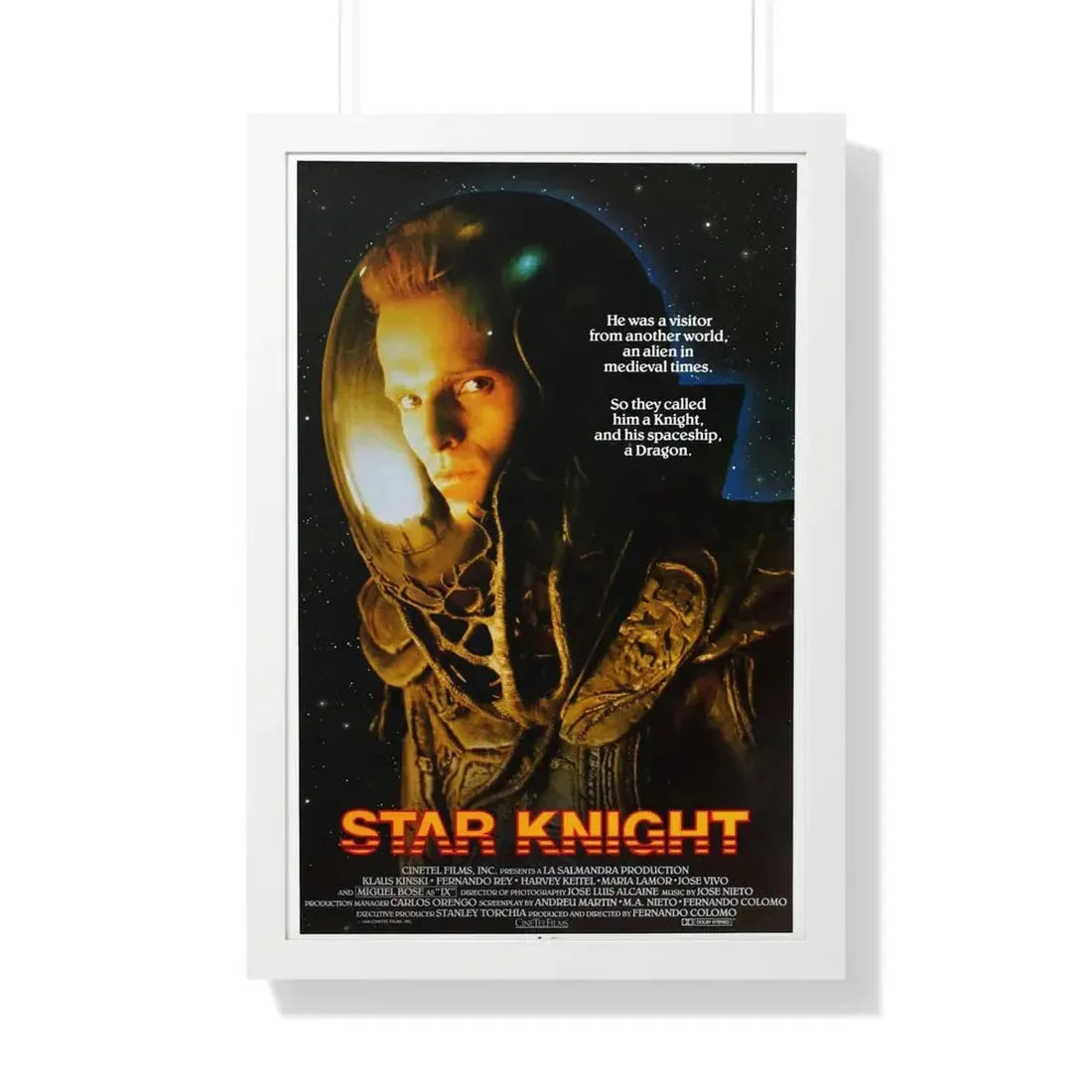 STAR KNIGHT 1985 - Framed Movie Poster 20" x 30" White - The Sticker Space