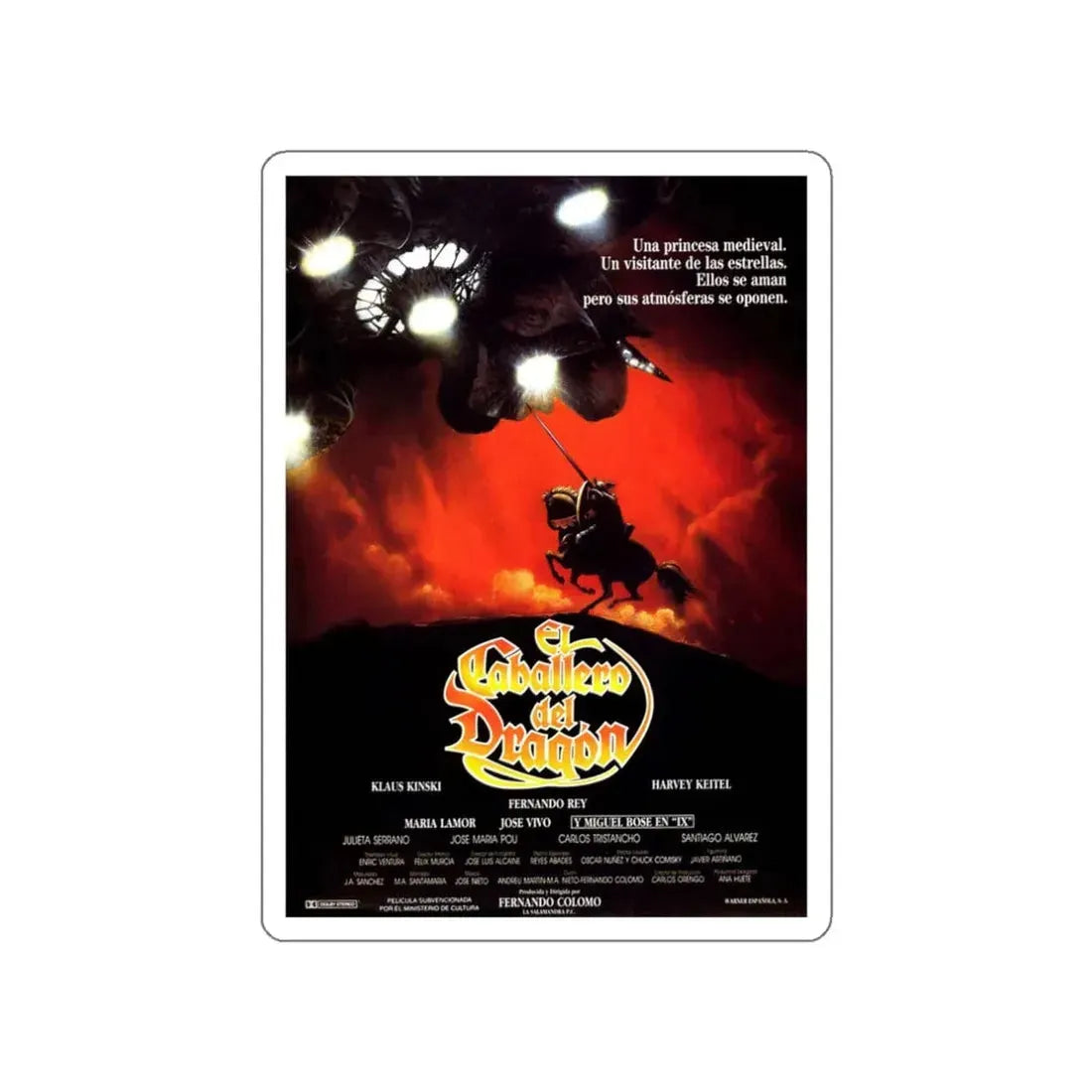 STAR KNIGHT (FRENCH) 1985 Movie Poster STICKER Vinyl Die-Cut Decal 3 Inch - The Sticker Space