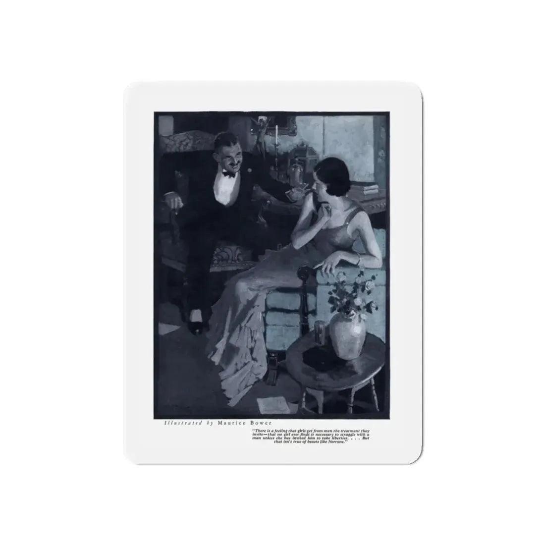 Star of Midnight (1), Redbook, December 1934 (Magazine Illustration) Refrigerator Magnet 3 Inch Die-Cut - The Sticker Space