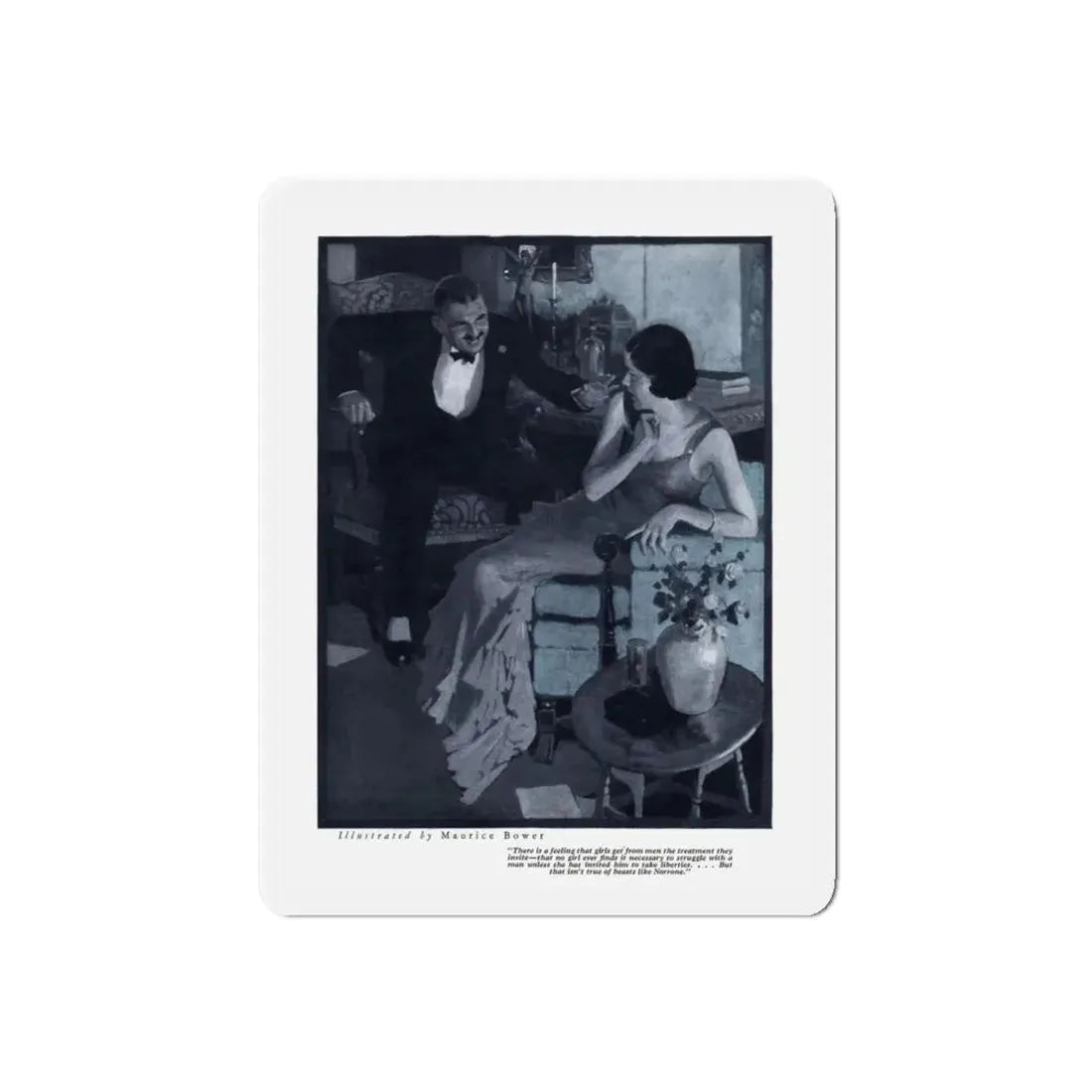 Star of Midnight (1), Redbook, December 1934 (Magazine Illustration) Refrigerator Magnet 5 Inch Die-Cut - The Sticker Space