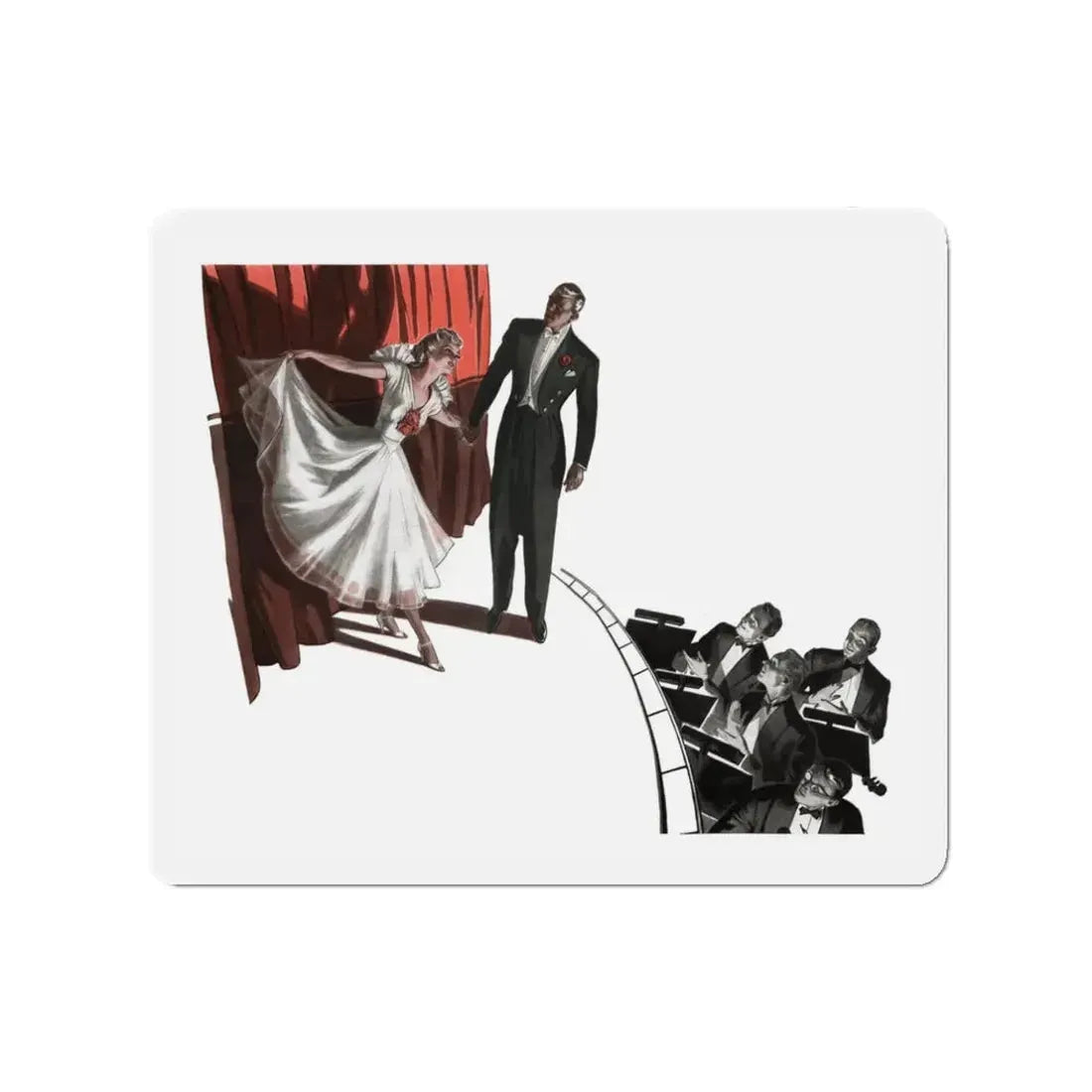 Star Rising (2), Cosmopolitan, August 1937 (Magazine Illustration) Refrigerator Magnet 3 Inch Die-Cut - The Sticker Space