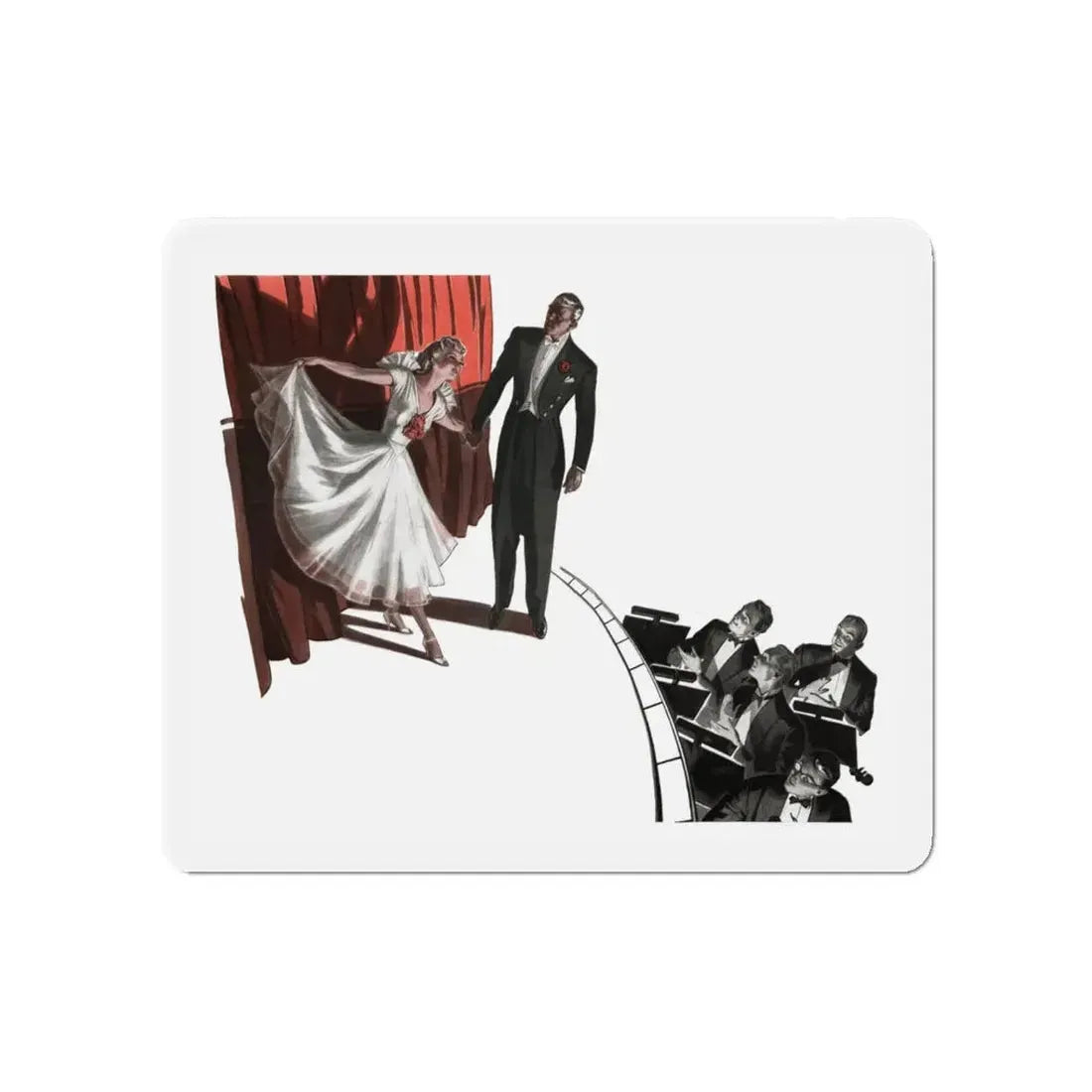 Star Rising (2), Cosmopolitan, August 1937 (Magazine Illustration) Refrigerator Magnet 5 Inch Die-Cut - The Sticker Space