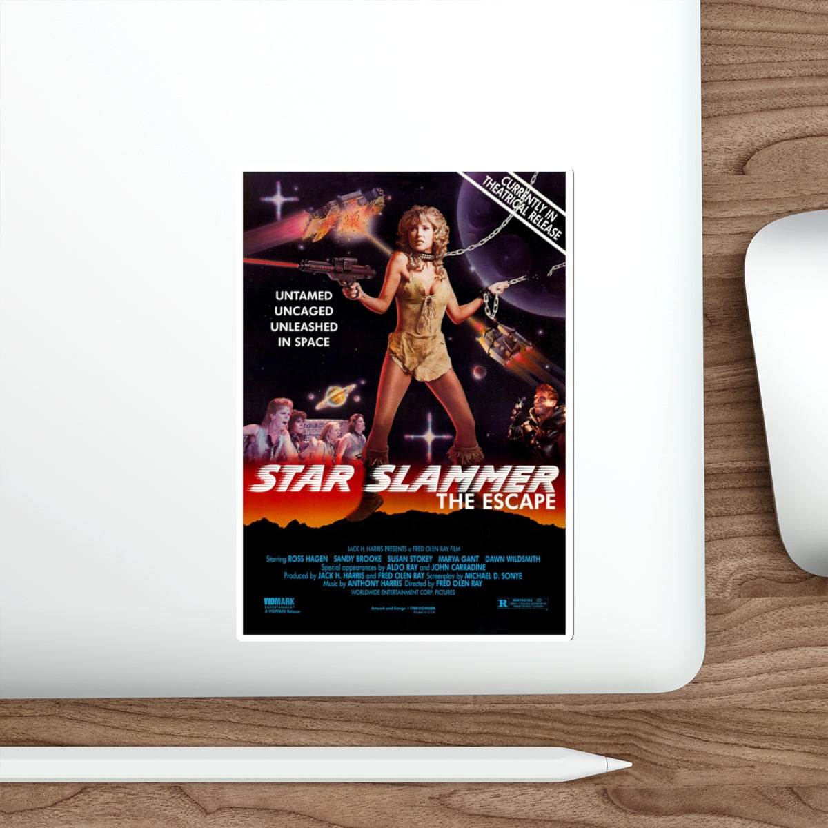 STAR SLAMMER (PRISON SHIP) 1986 Movie Poster STICKER Vinyl Die-Cut Decal-The Sticker Space