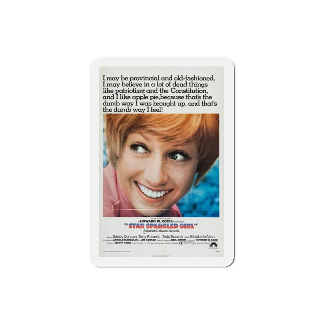 Star Spangled Girl 1971 Movie Poster Refrigerator Magnet 2 Inch - The Sticker Space