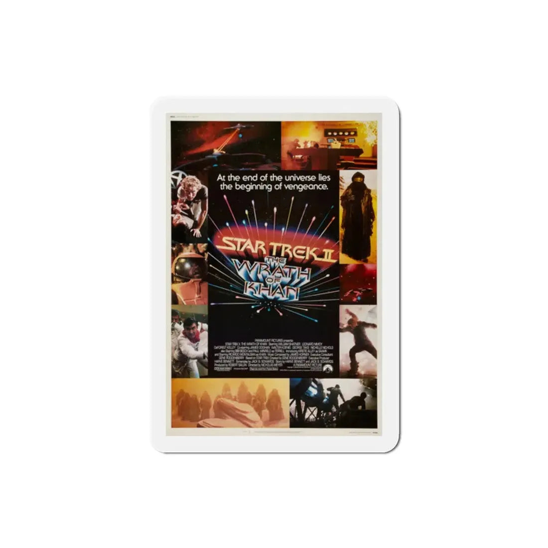 Star Trek II The Wrath of Khan 1982 Movie Poster Refrigerator Magnet 2 Inch - The Sticker Space
